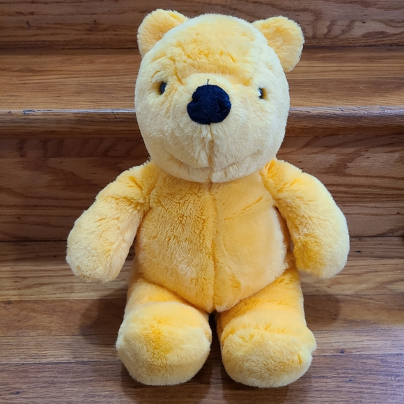 Vintage Disney Classic Winnie Pooh Sears Gund Plush Yellow Stuffed Bear Toy - Picture 1 of 8